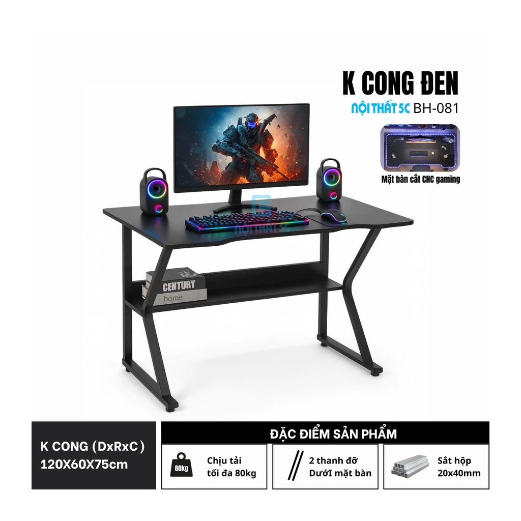 Bàn Làm Việc/Bàn Gaming Chữ K/U