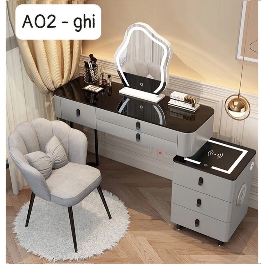 Bàn Trang Điểm Nhập Khẩu T06 Mặt Kính Bàn Trang Điểm Nhập Khẩu T06 Mặt Kính