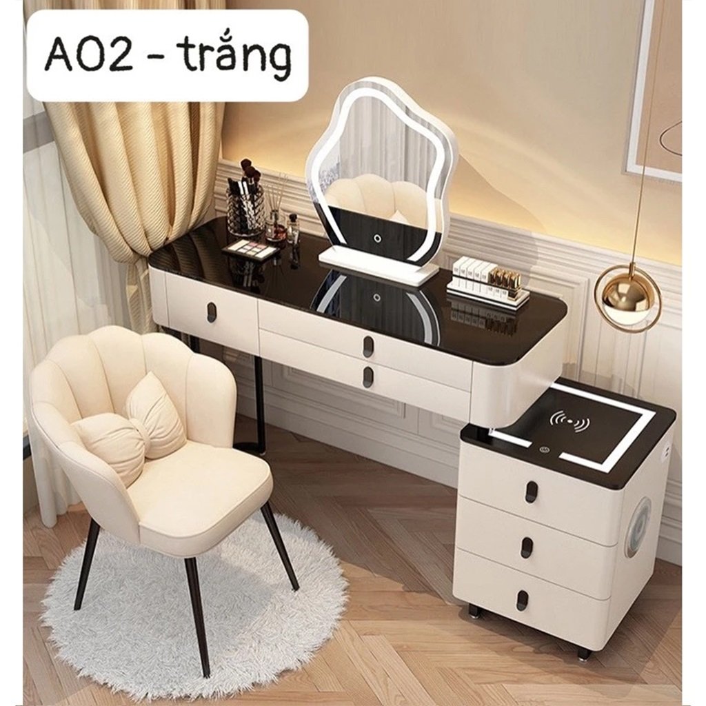 Bàn Trang Điểm Nhập Khẩu T06 Mặt Kính