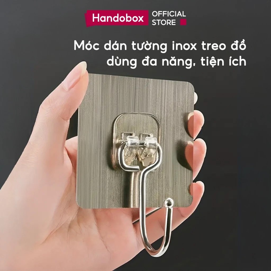 Combo 10 Móc Dán Tường Inox 304 Handobox