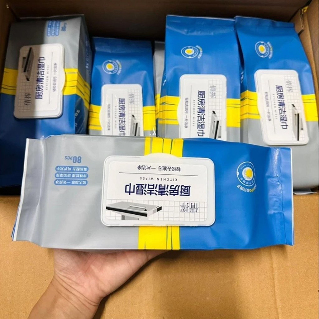 Combo 12 Gói Khăn Ướt Lau Bếp Đa Năng