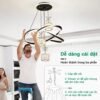 Đèn Chùm Phòng Khách Trần Nổi Trang Trí GEJIESE