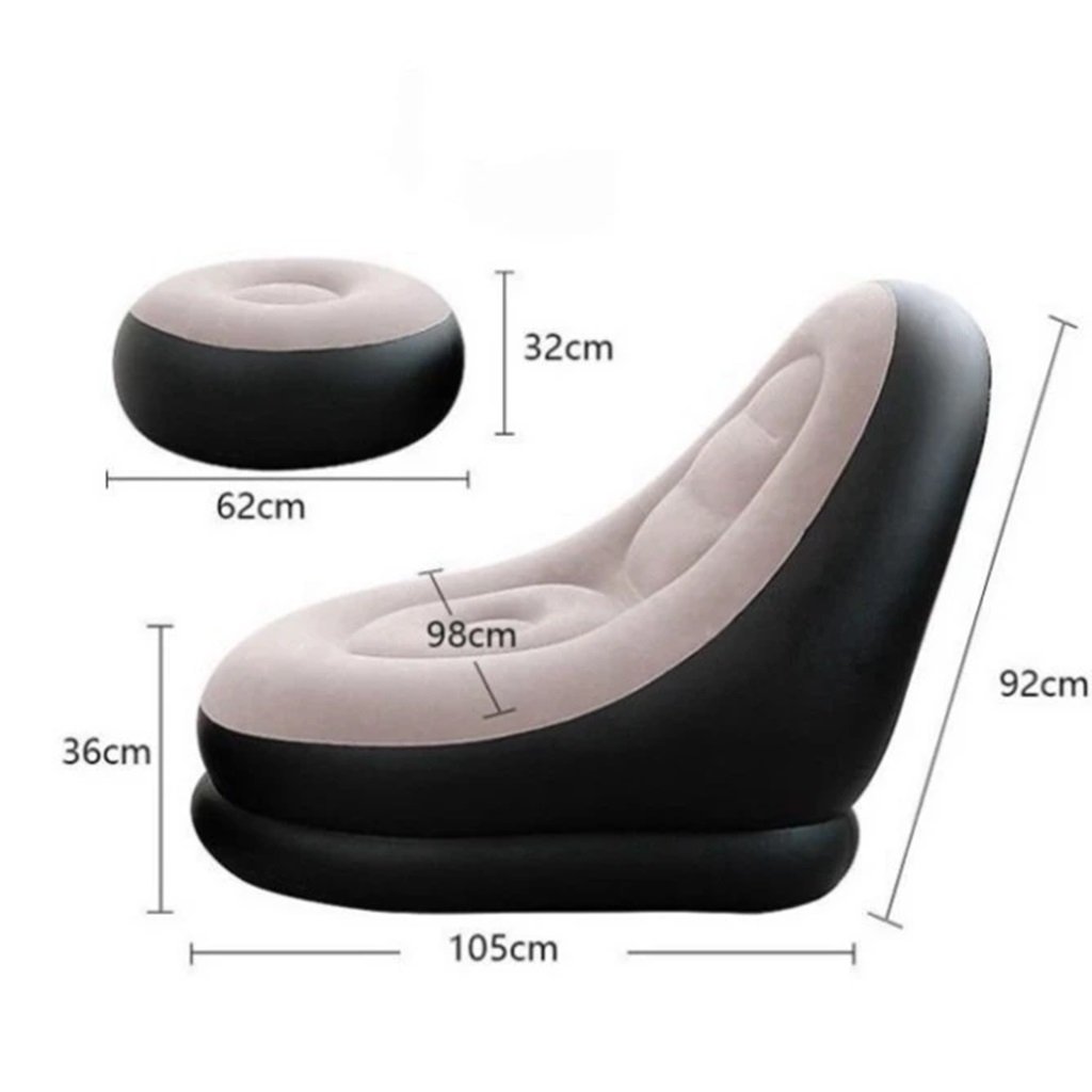 Ghế Hơi Tựa Lưng Bọc Nhung Mềm Mại Kiểu Hàn Quốc