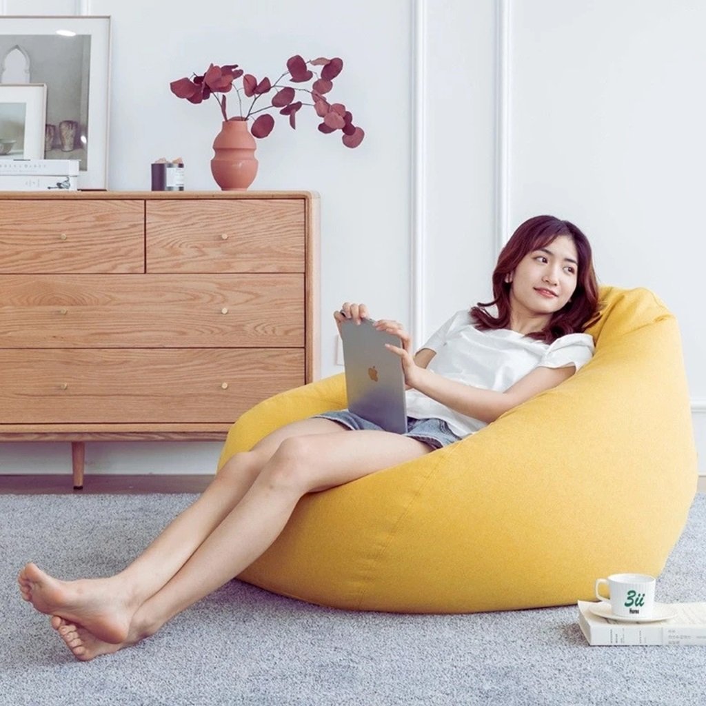 Ghế Lười Hạt Xốp 3II HOME Dáng Lê 3 Size XL/L/M