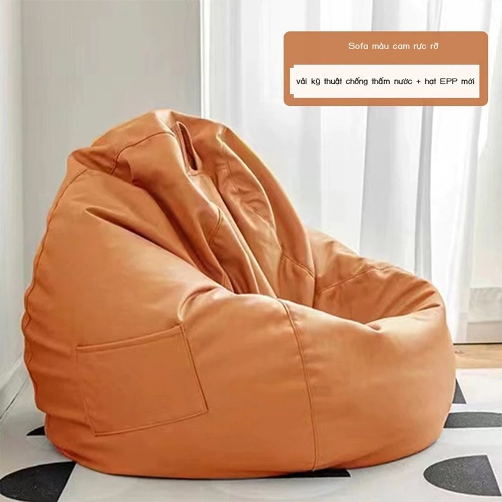 Ghế Sofa Lười Hạt Xốp Bọc Vải Tatami Chống Thấm Nước