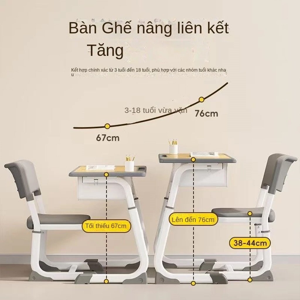 Bộ Bàn Ghế Trẻ Em Học Sinh Tiện Dụng Hub