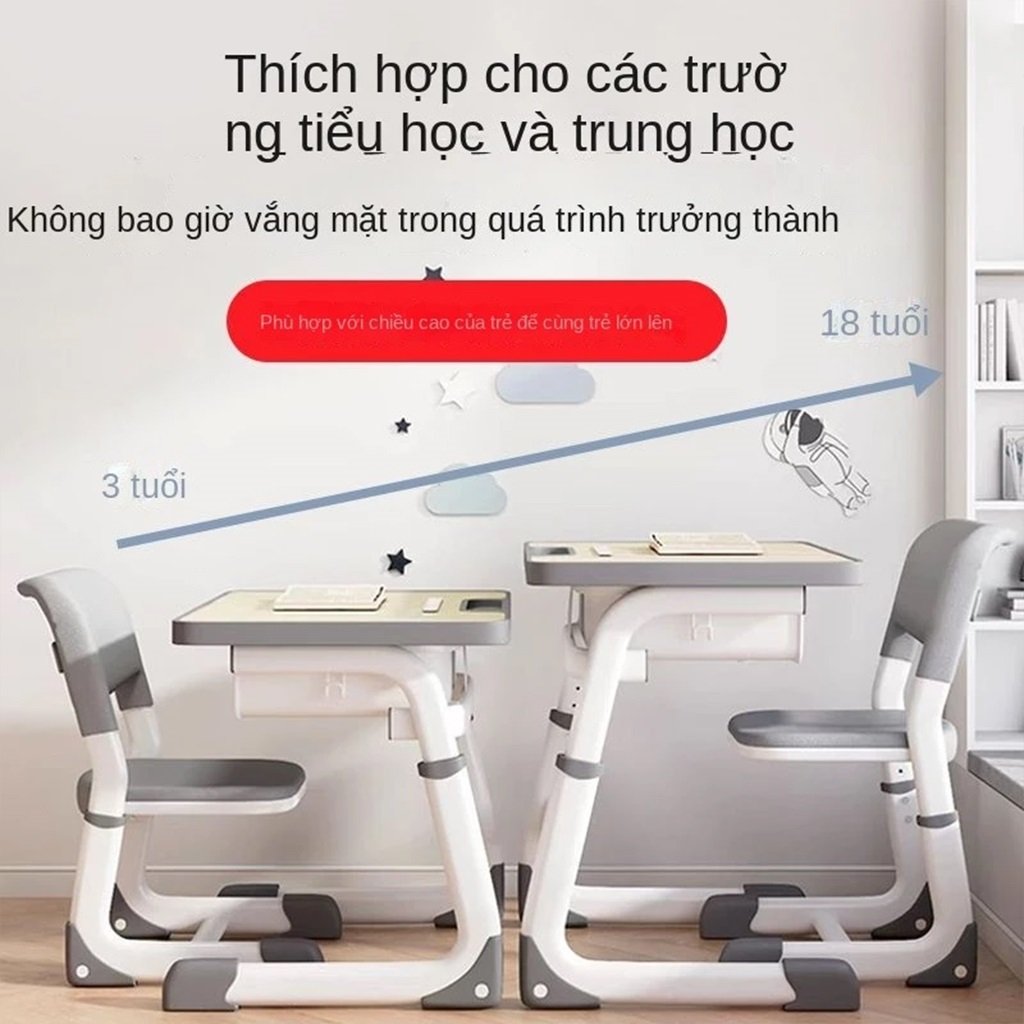 Bộ Bàn Ghế Trẻ Em Học Sinh Tiện Dụng Hub