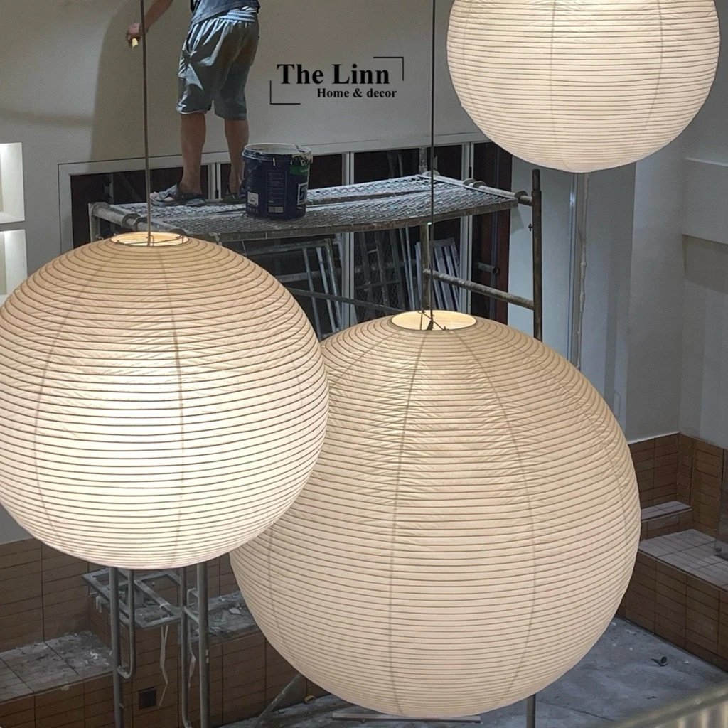 Đèn Giấy Tròn Thả Trần Cao Cấp Wabisabi Lamp