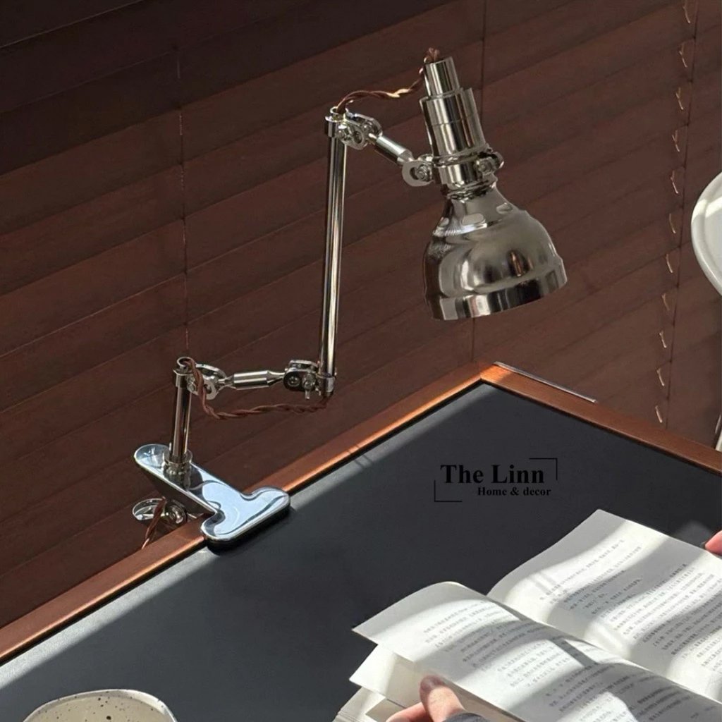 Đèn Kẹp Bàn Làm Việc Cao Cấp Iron Lamp