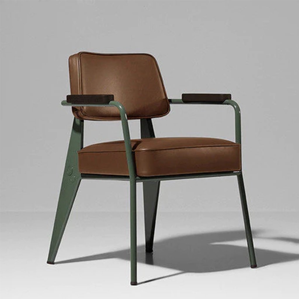 Ghế Ăn Ghế Cafe Nệm Da Chân Sắt Phong Cách Retro