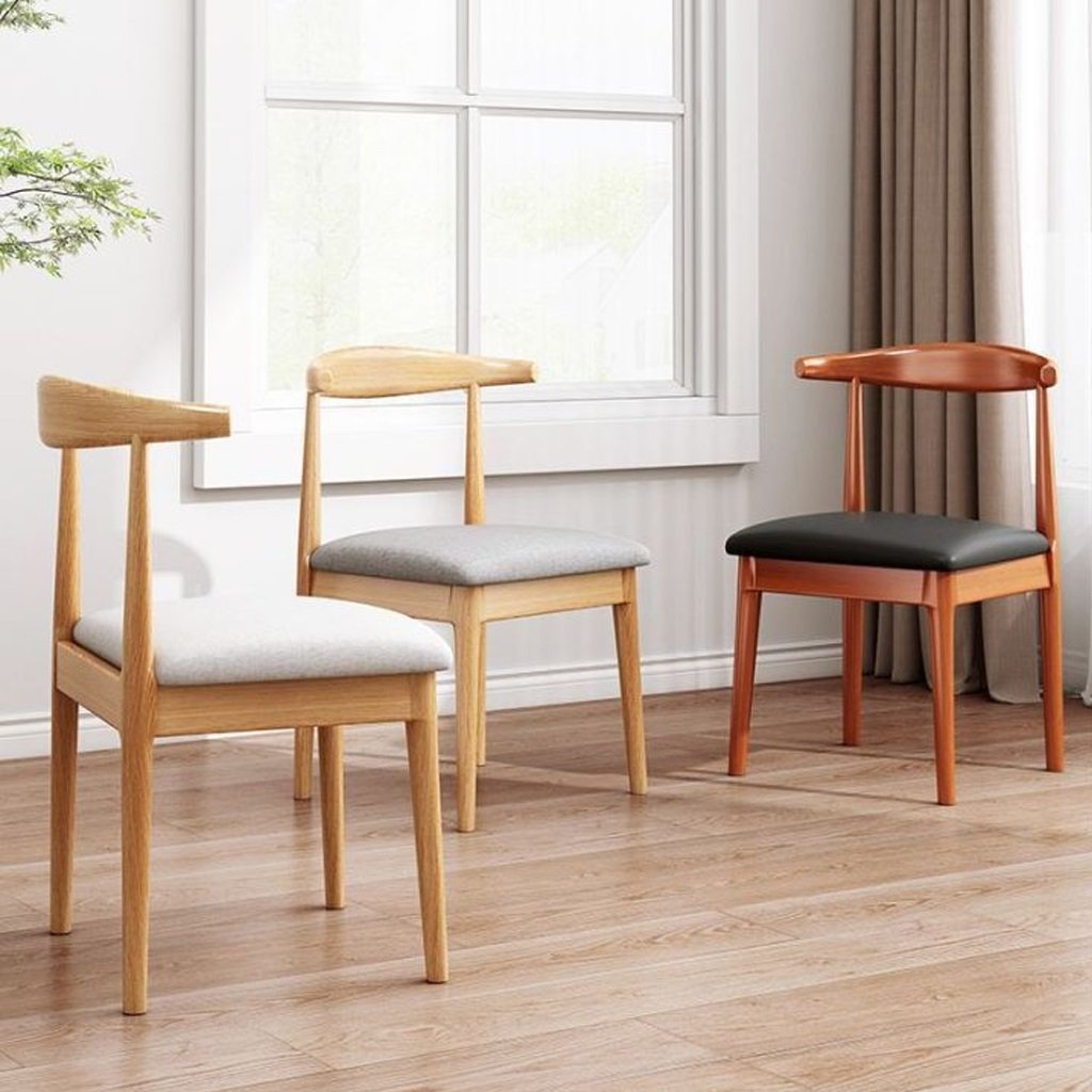 Ghế Ăn Gỗ Nệm Da Phong Cách Bắc Âu