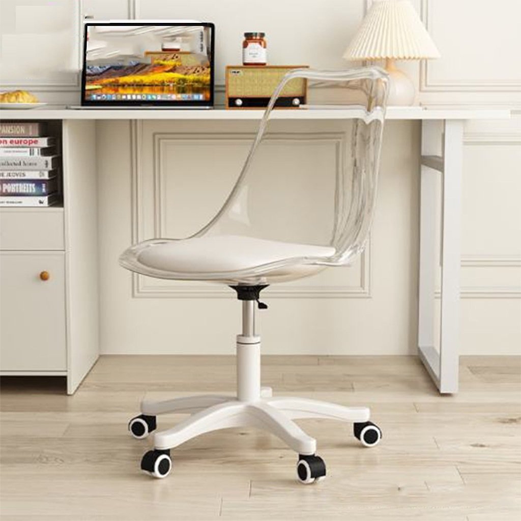 Ghế Bàn Làm Việc Hiện Đại Mặt Nhựa Acrylic Trong