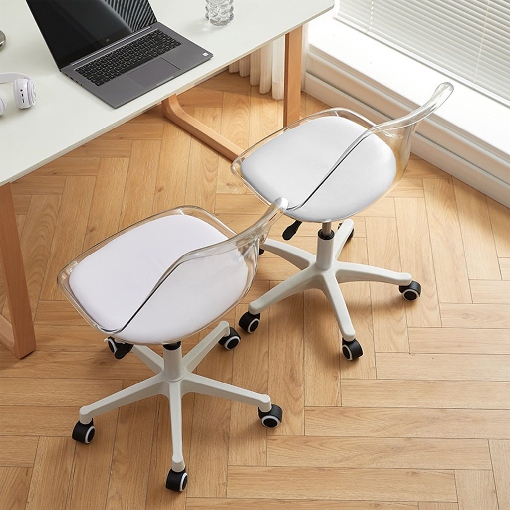 Ghế Bàn Làm Việc Hiện Đại Mặt Nhựa Acrylic Trong