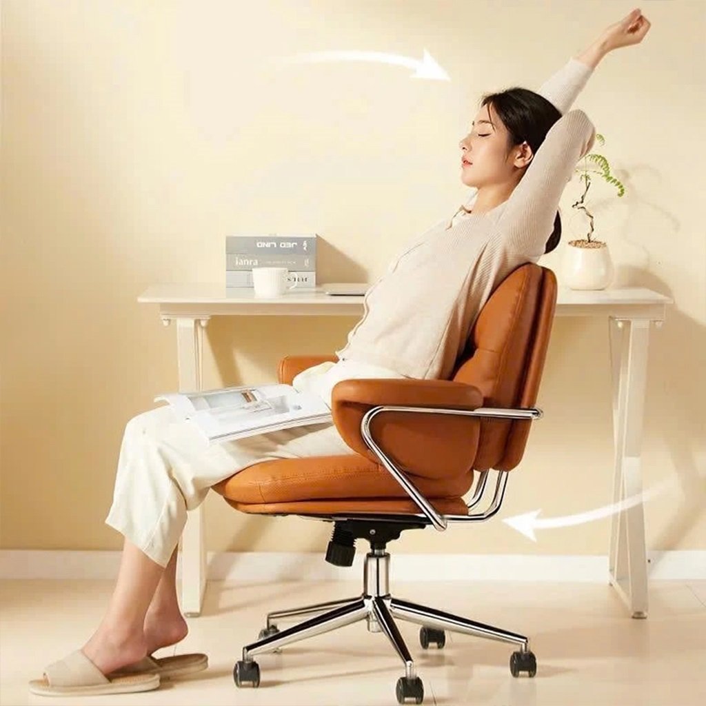 Ghế Bàn Làm Việc Nệm Da Sang Trọng FN3103