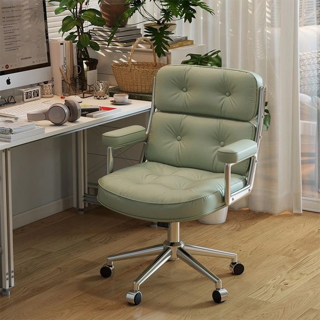 Ghế Bàn Làm Việc Tại Nhà Nệm Da Sang Trọng Ruihan