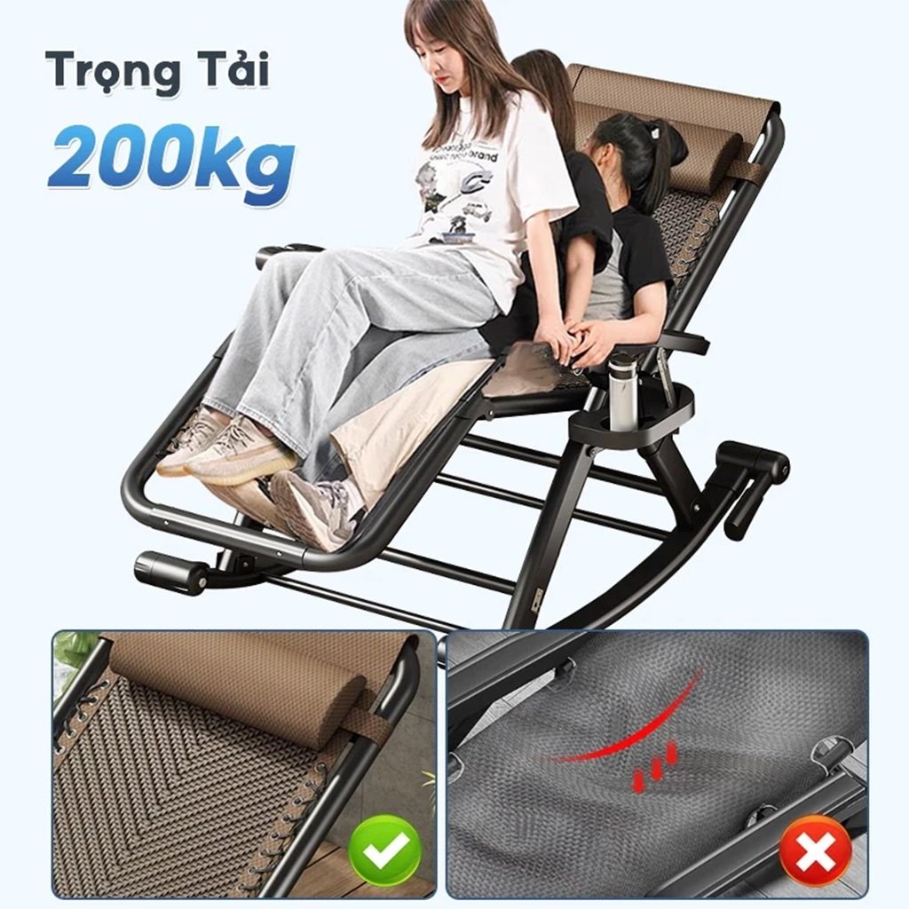 Ghế bập bênh thư giãn gấp gọn