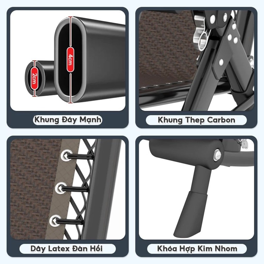 Ghế bập bênh thư giãn gấp gọn