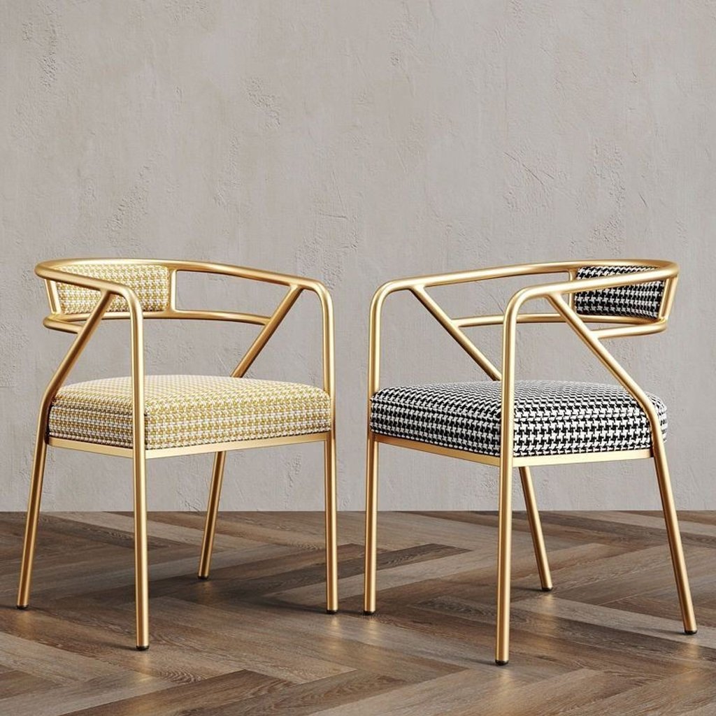 Ghế Cafe Nệm Da Chân Sắt Đẹp Retro Chair