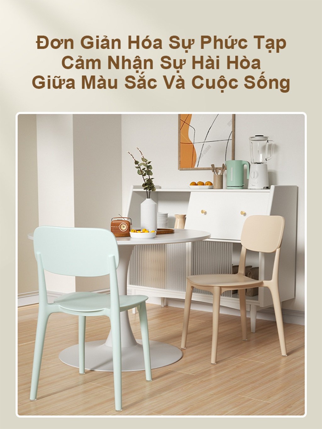 Ghế Cafe Ngoài Trời Nhựa Đúc Xếp Chồng