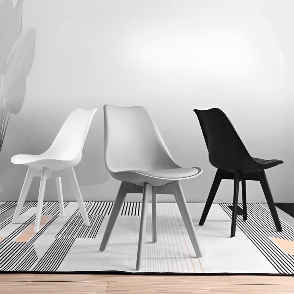 Ghế Cafe Nhựa Mặt Lót Nệm Êm Phong Cách Bắc Âu