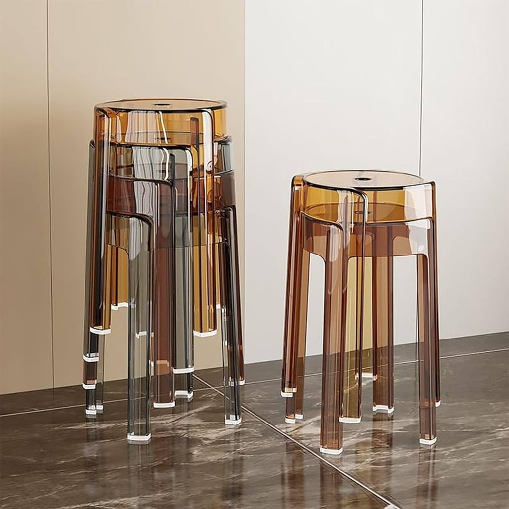 Ghế Đẩu Nhựa Trong Suốt Xếp Chồng FN2703