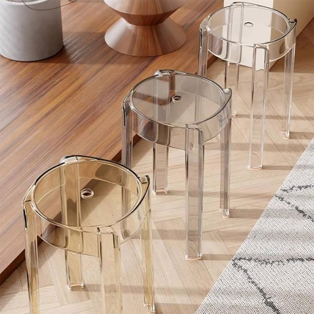 Ghế Đẩu Nhựa Trong Suốt Xếp Chồng FN2703