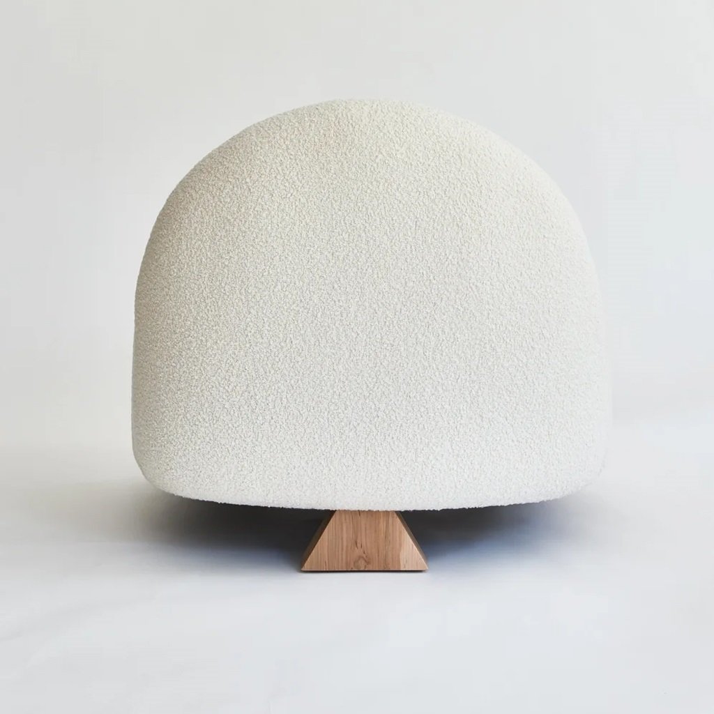 Ghế Đôn Phòng Khách Vải Lông Cừu Club Chair