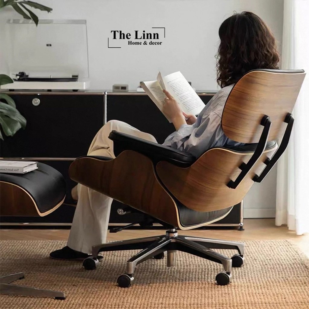 Ghế Làm Việc Nệm Da Cao Cấp Eames Chair