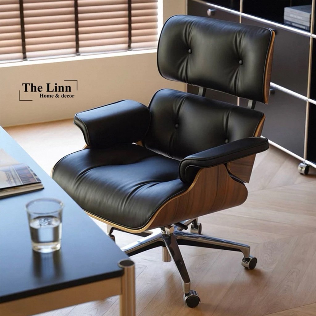 Ghế Làm Việc Nệm Da Cao Cấp Eames Chair Ghế Làm Việc Nệm Da Cao Cấp Eames Chair