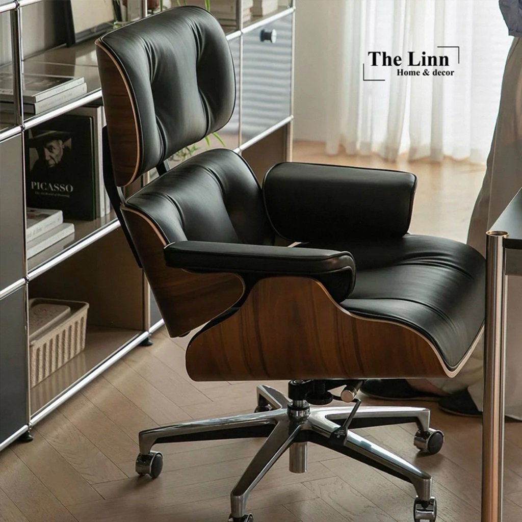 Ghế Làm Việc Nệm Da Cao Cấp Eames Chair