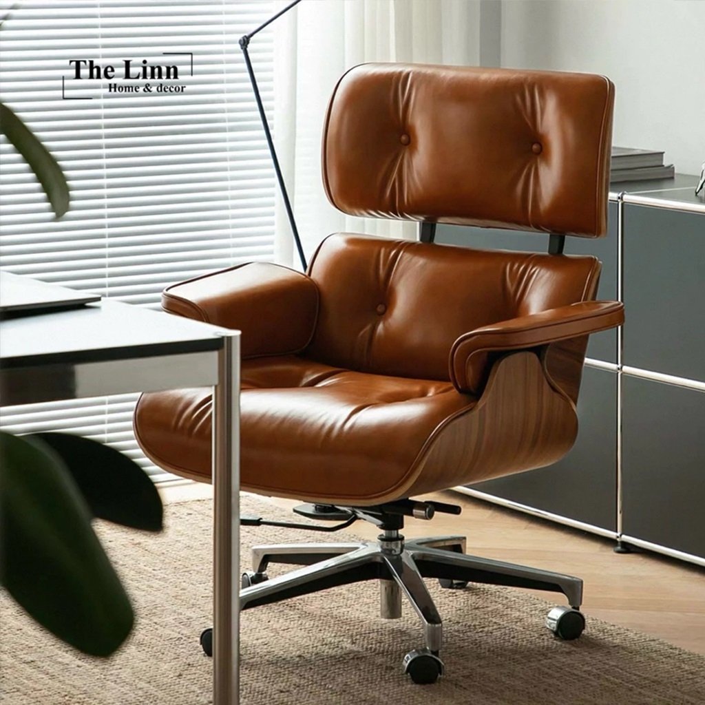 Ghế Làm Việc Nệm Da Cao Cấp Eames Chair