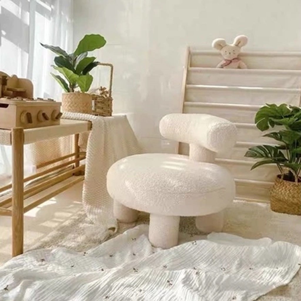 Ghế Noom Lông Cừa Sofa Đơn Phong Cách Bắc Âu