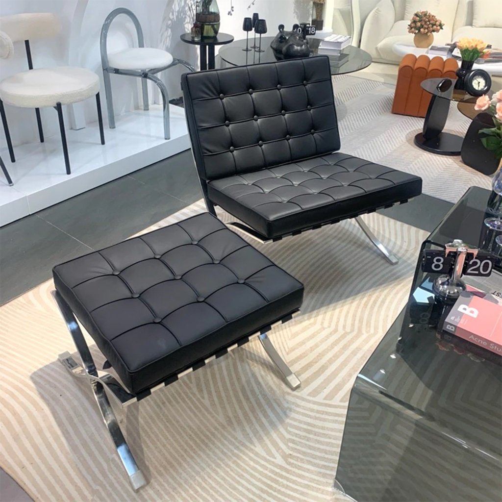 Ghế Phòng Khách Nệm Da Cao Cấp Barcelona Chair