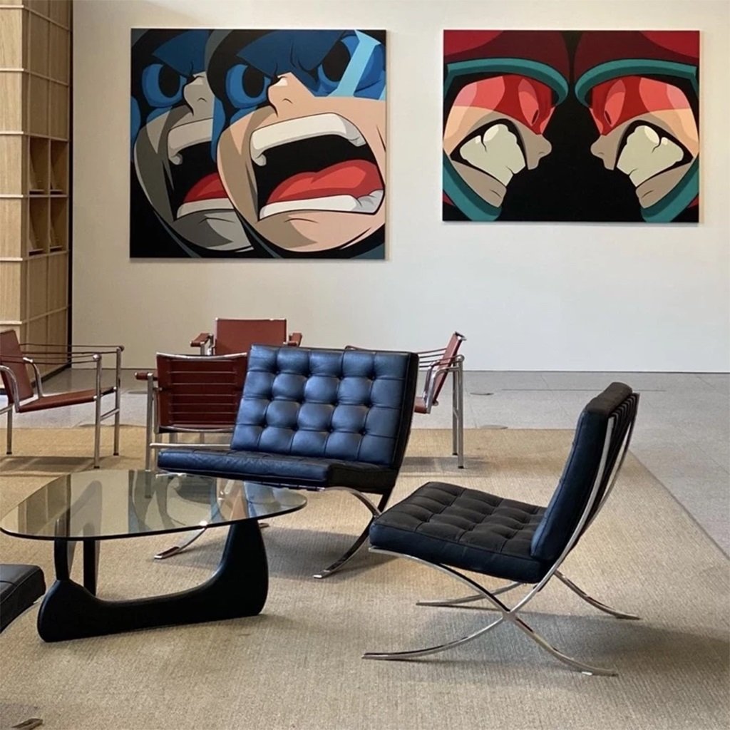 Ghế Phòng Khách Nệm Da Cao Cấp Barcelona Chair