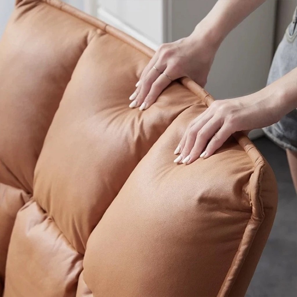 Ghế Phòng Khách Nệm Da Chân Sắt The Linn