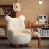 Ghế Sofa Đơn Hình Gấu Vải Lông Cừu Hàn Quốc
