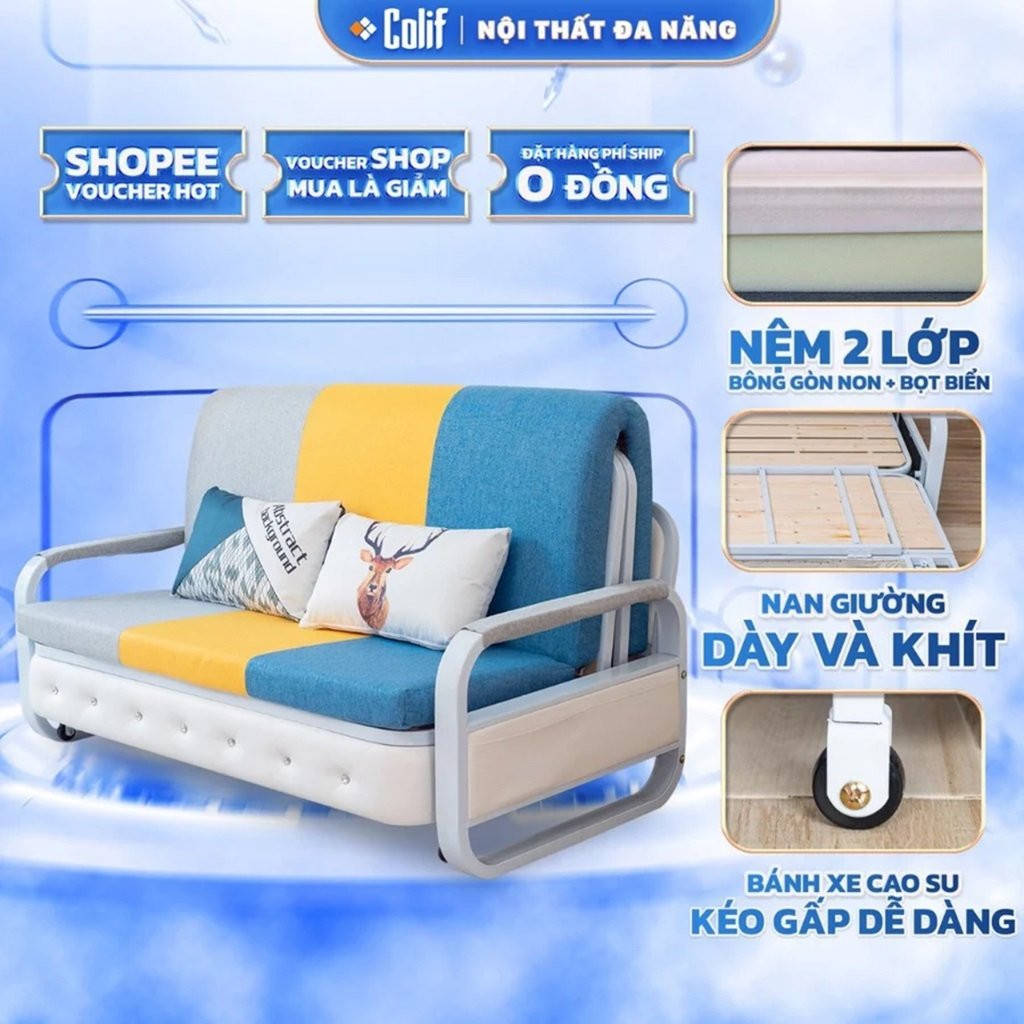 Ghế Sofa Giường Gấp Gọn Thông Minh COLIF CS