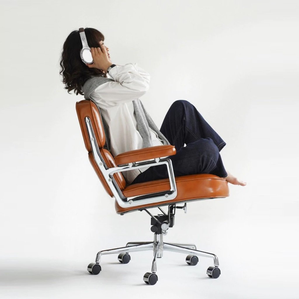Ghế Văn Phòng Nệm Da Cao Cấp Eames Chair