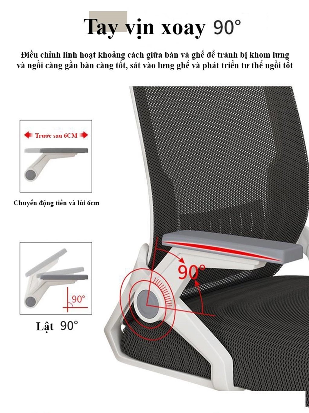 Ghế Xoay Văn Phòng Công Thái Học Giá Rẻ