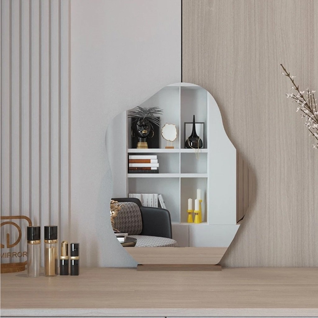 Gương Bàn Trang Điểm Cảm Ứng Đèn Led 3 Màu GĐB01