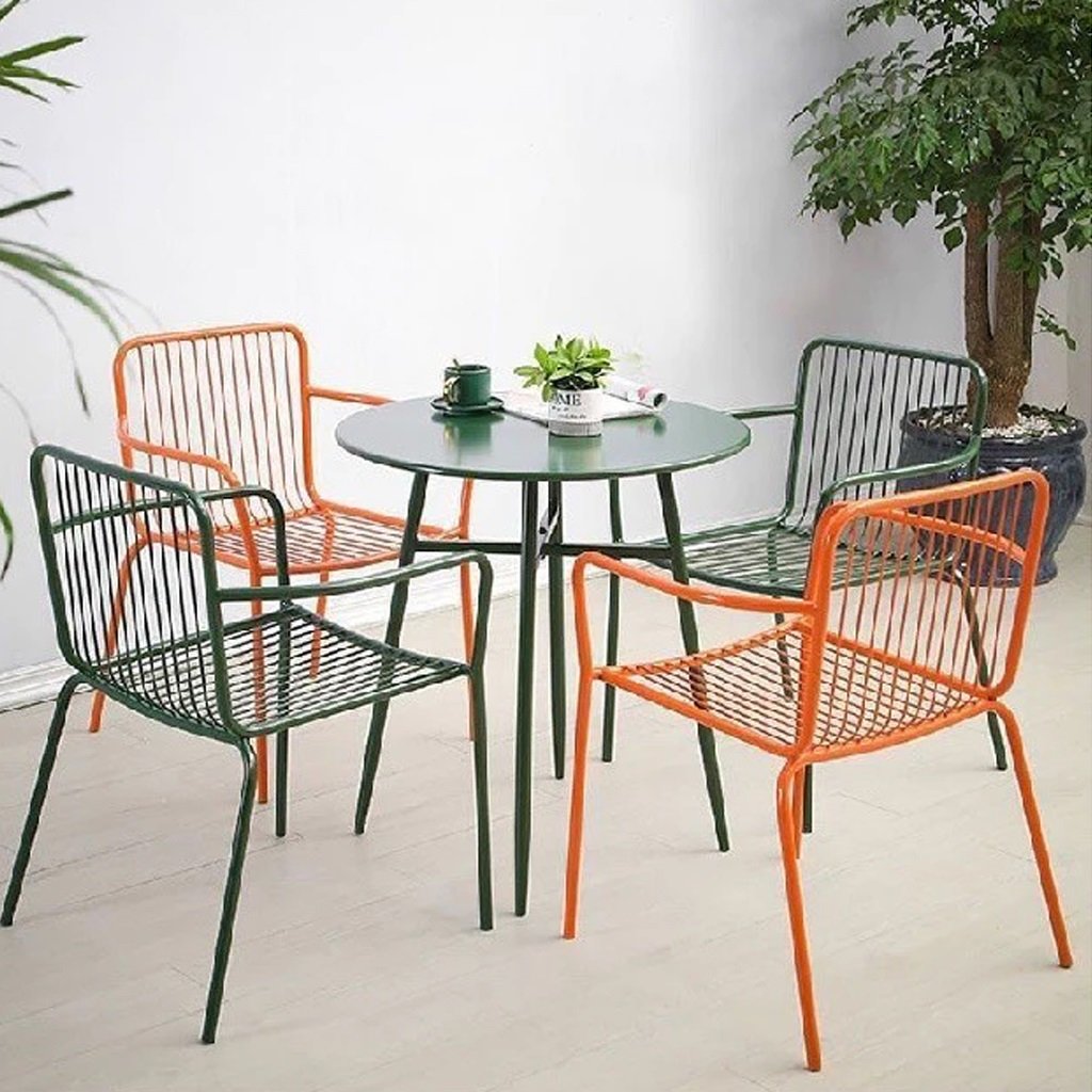 Bàn Ghế Sắt Cafe Ngoài Trời Phong Cách Bắc Âu