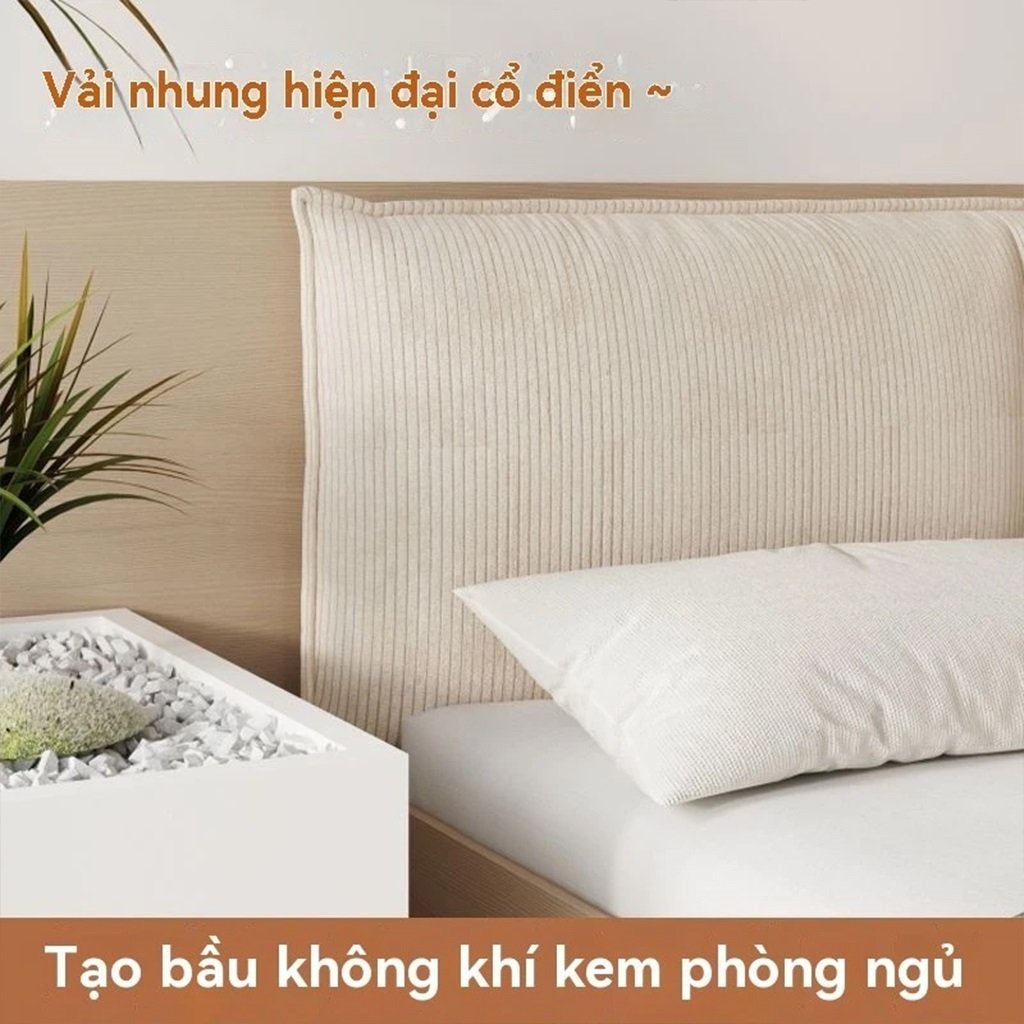 Đệm Tựa Đầu Giường Bằng Vải Nhung Mềm Tatami