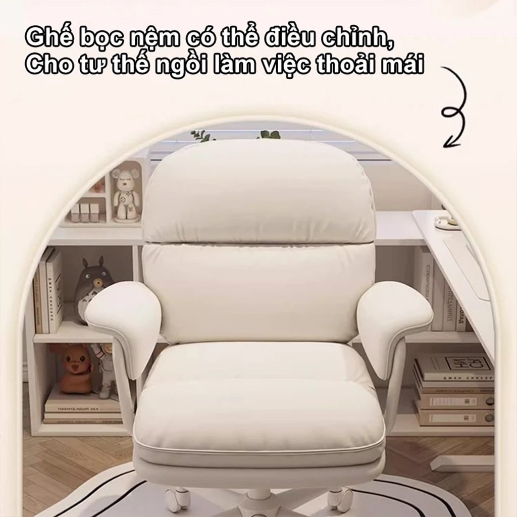 Ghế Bàn Học Bàn Làm Việc Tại Nhà Nệm Da