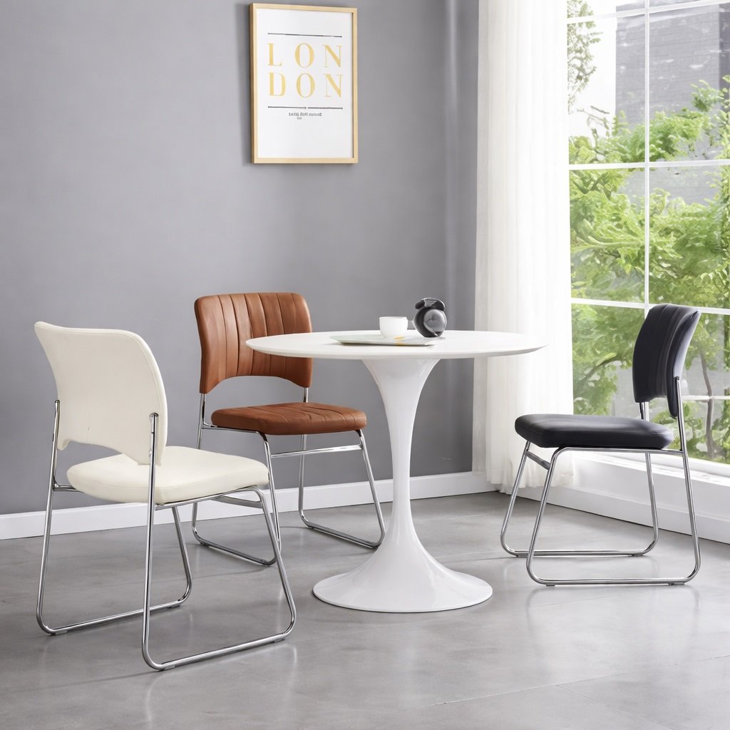 Ghế Bàn Làm Việc Chân Quỳ Xếp Chồng