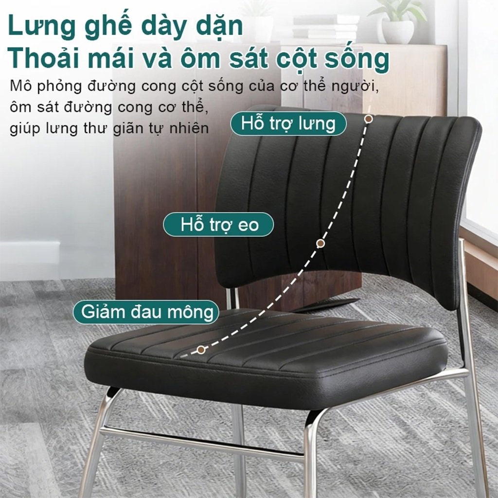 Ghế Bàn Làm Việc Chân Quỳ Xếp Chồng