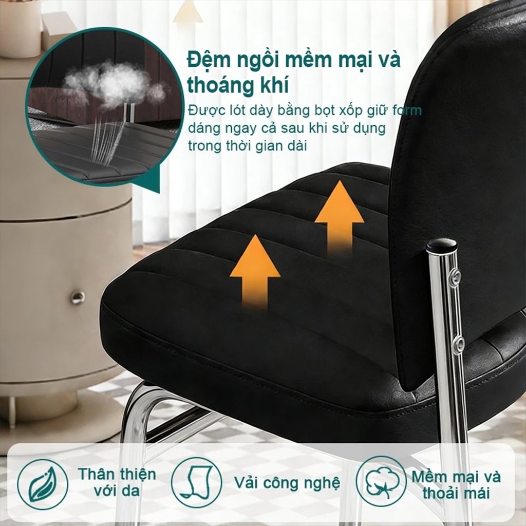 Ghế Bàn Làm Việc Chân Quỳ Xếp Chồng