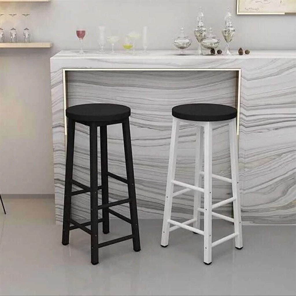 Ghế Bar Cafe Mặt Gỗ Chân Sắt Hiện Đại