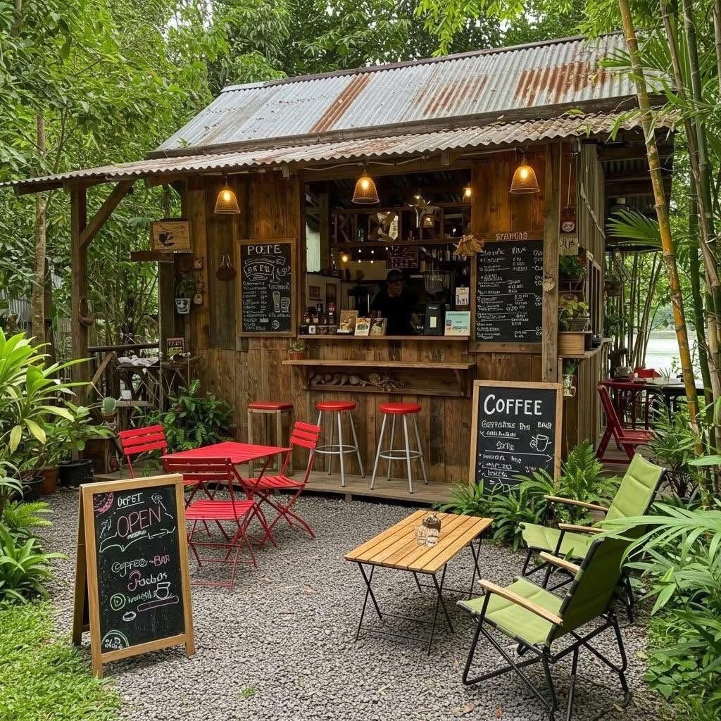 ghế cafe ngoài trời gấp gọn