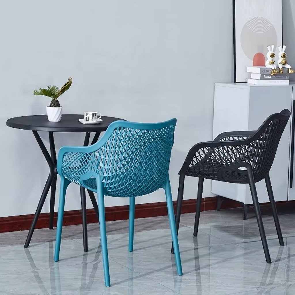 Ghế Cafe Ngoài Trời Nhựa Đúc Phong Cách Bắc Âu