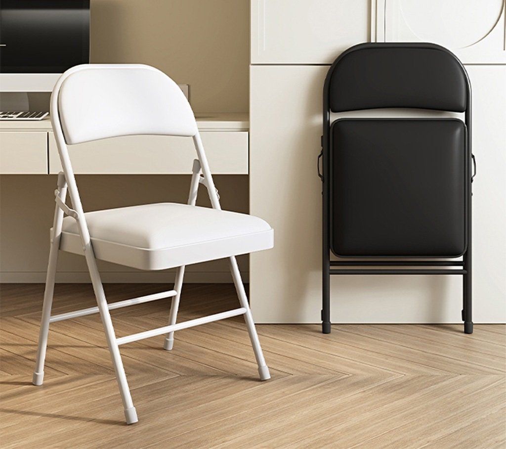 Ghế Làm Việc Gấp Gọn Nệm Da Chân Sắt